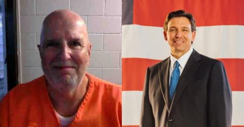 Composite image of Florida Governor Ron DeSantis and convicted killer James Aren Duckett amid ongoing legal proceedings over a delayed execution.