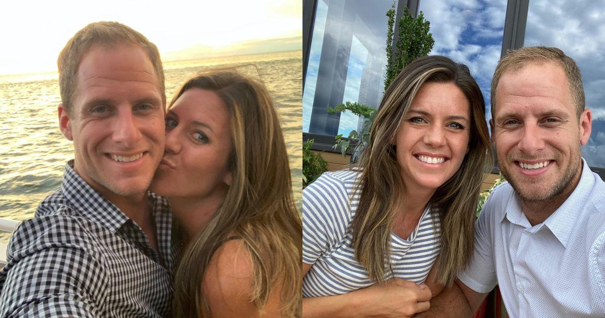 Ashley Finn kissing her husband Caleb Flynn in a Facebook profile photo shared days before her death.