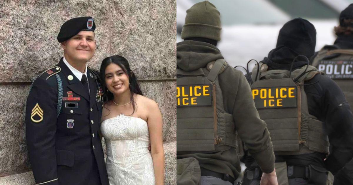Matthew Blank and Annie Ramos pose together as a couple before she was detained by ICE at Fort Polk shortly after their marriage.