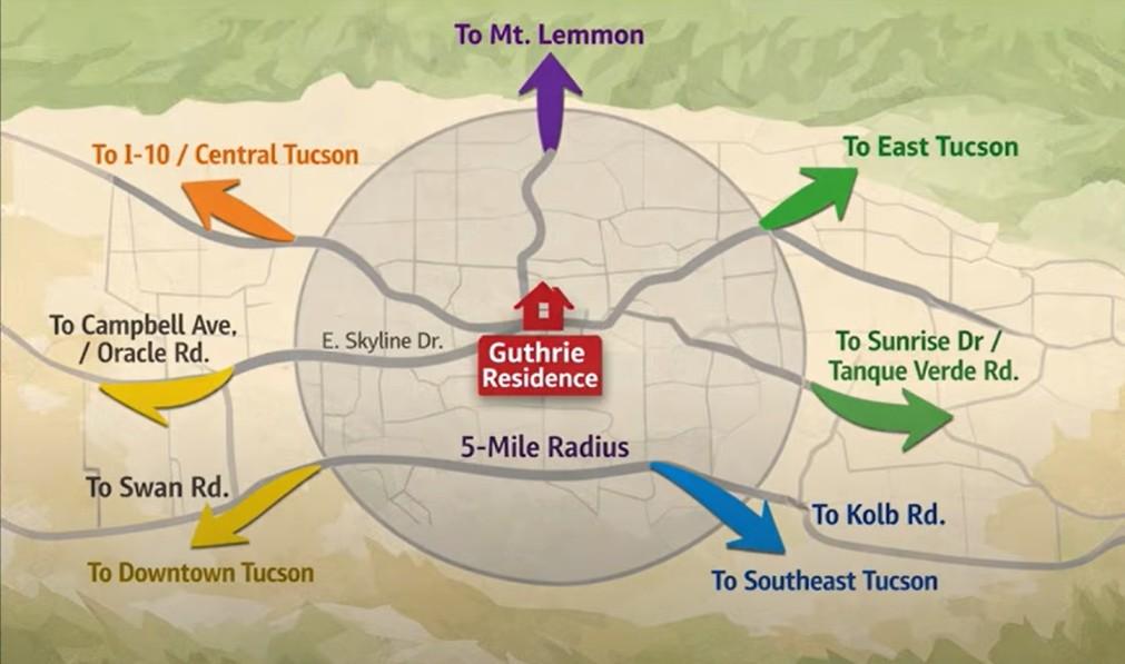 Nancy Guthrie's residence seen in the map.