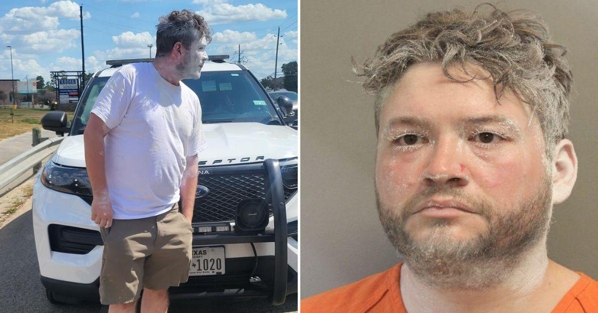 texas driver road rage spray painted in face