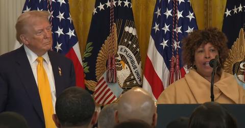 Forlesia Cook speaking at the White House event.