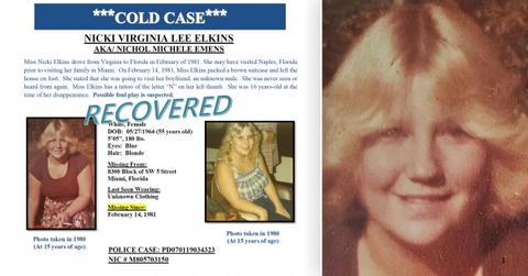 florida cold case nicki elkins police fpd