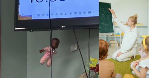 A video from a Barrington Middle School classroom showed a Black baby doll with a cord around its neck.