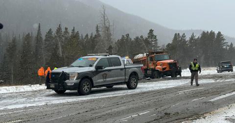 Emergency responders at the scene of the crash.