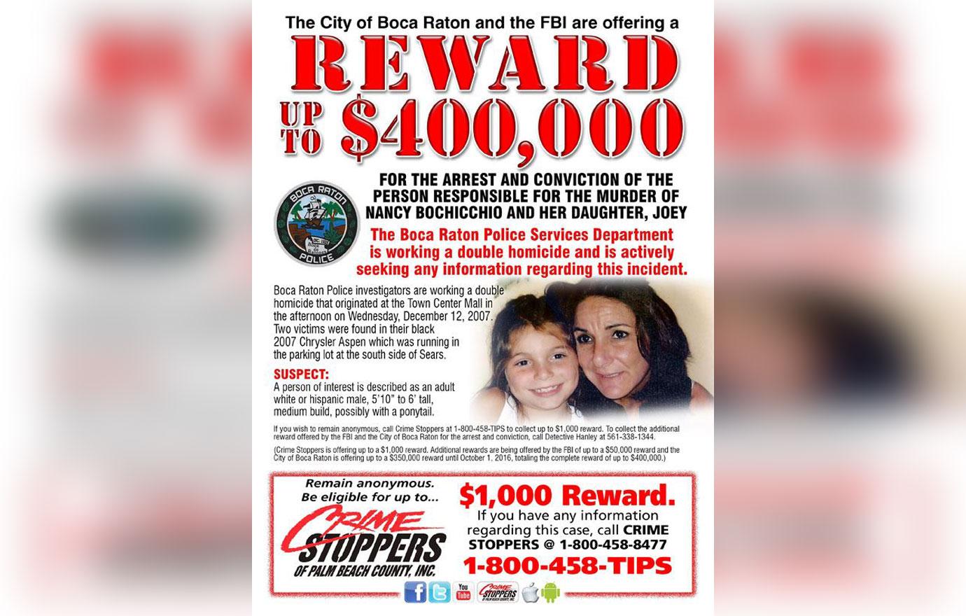 Reward increased in Boca mall murders 