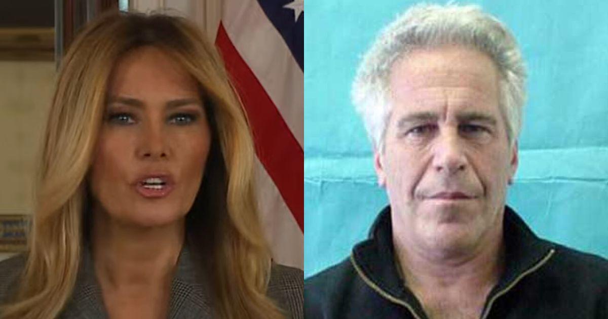 Melania Trump and Jeffrey Epstein