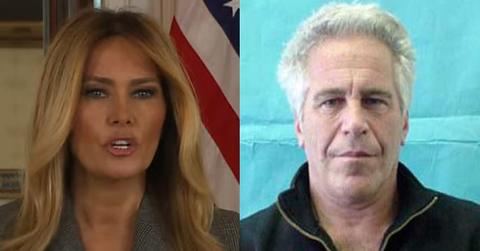 Melania Trump and Jeffrey Epstein