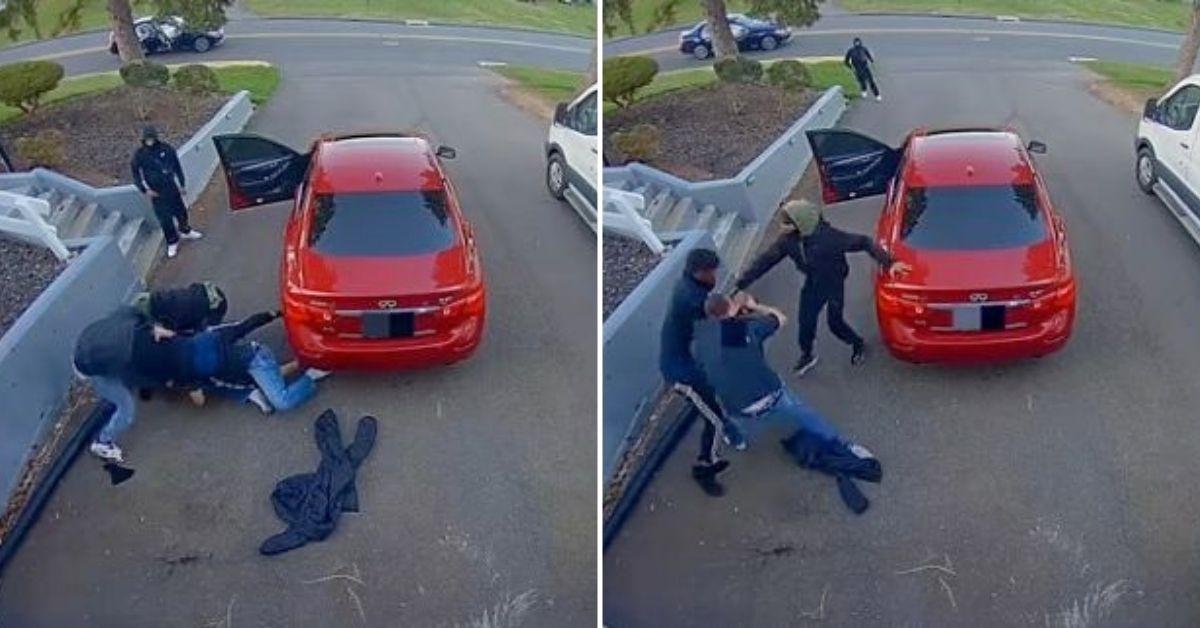 thieves steal car connecticut homeowner fights them