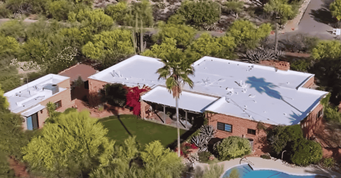 A drone view of Nancy Guthrie's home.