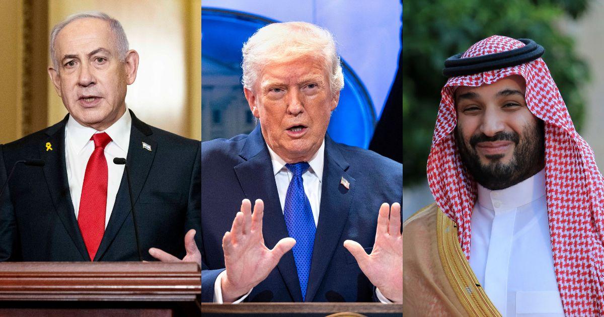 Benjamin Netanyahu, Donald Trump, Mohammed bin Salman