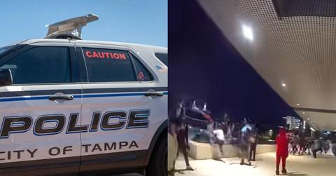 Tampa police used night surveillance camera and helicopters to control situation