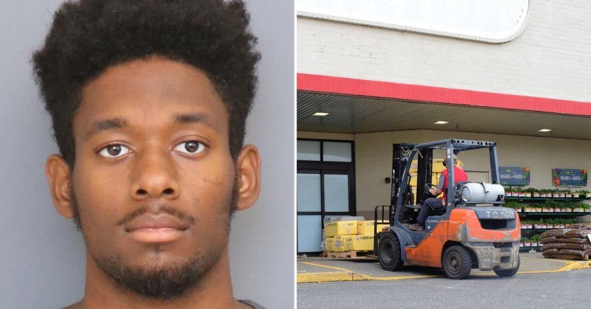 maryland man steals forklift drives over  year old woman