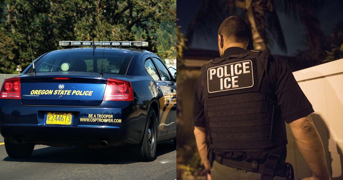 Representational images of Oregon State Police, ICE