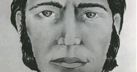 Composite sketch showing the face of a man identified as a possible suspect in the Oakland County Child Killer case.
