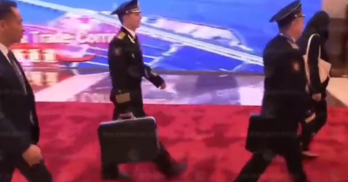 Putin Spotted in China With Nuclear Briefcase