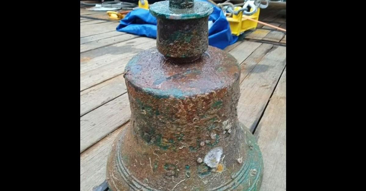 Brass Bell from U.S. Ship Sunken During WWI Recovered