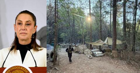 Mexican President Claudia Sheinbaum, A suspected methamphetamine processing lab in the northern Mexican state of Chihuahua.