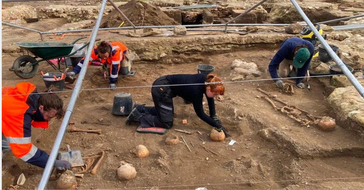 French Abbey Excavations Unearth Tombs, Skeletons, Artifacts