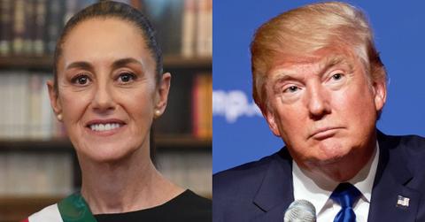 President of Mexico Claudia Sheinbaum Pardo, and US President Donald Trump.