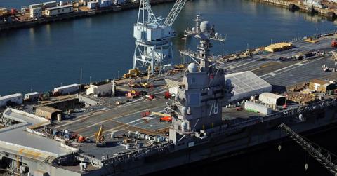 Satellite Imagery Exposes Mockups of U.S. Battleships in China