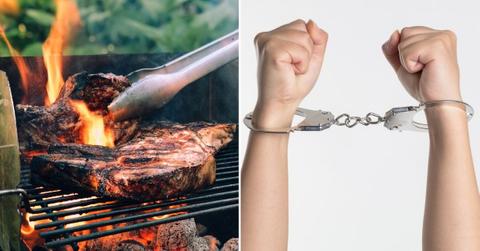 florida man arrested hit girlfriend with steak