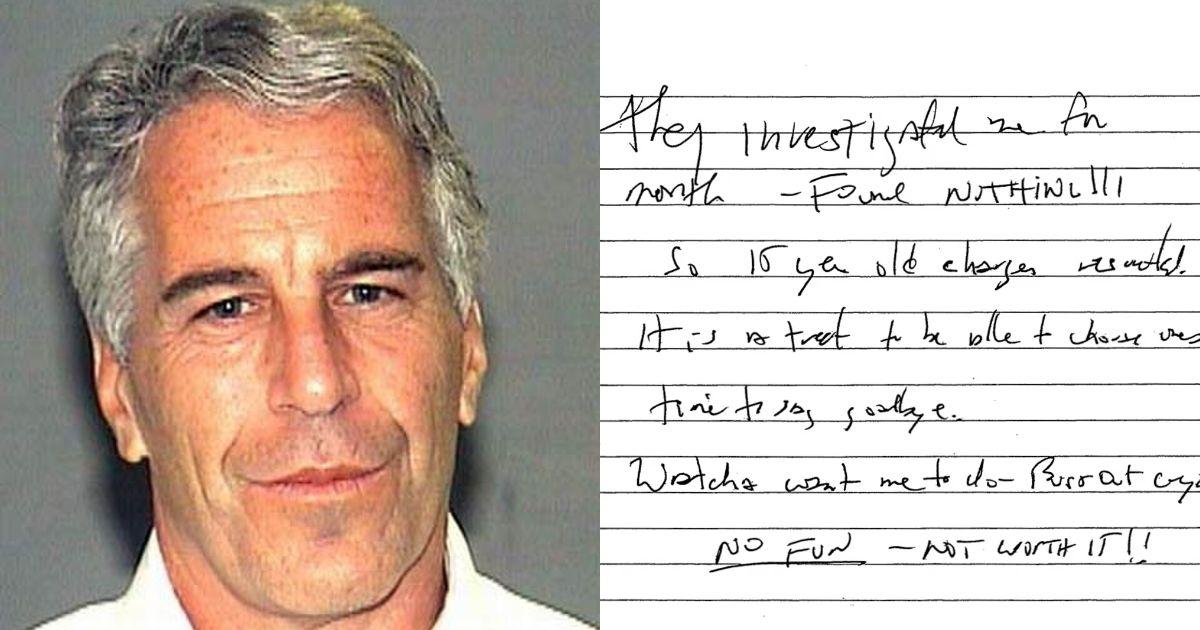 Epstein and his suicide note