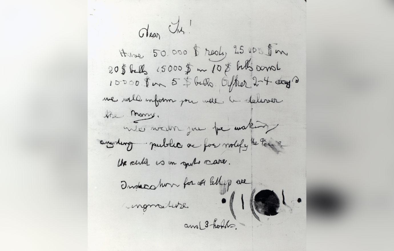 fbi charles lindbergh ransom note