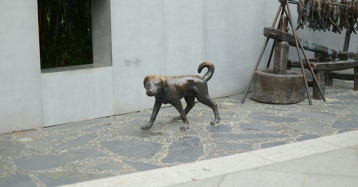 Animal Rescue Team Rush to Save Stricken Dog, Discover Statue Instead