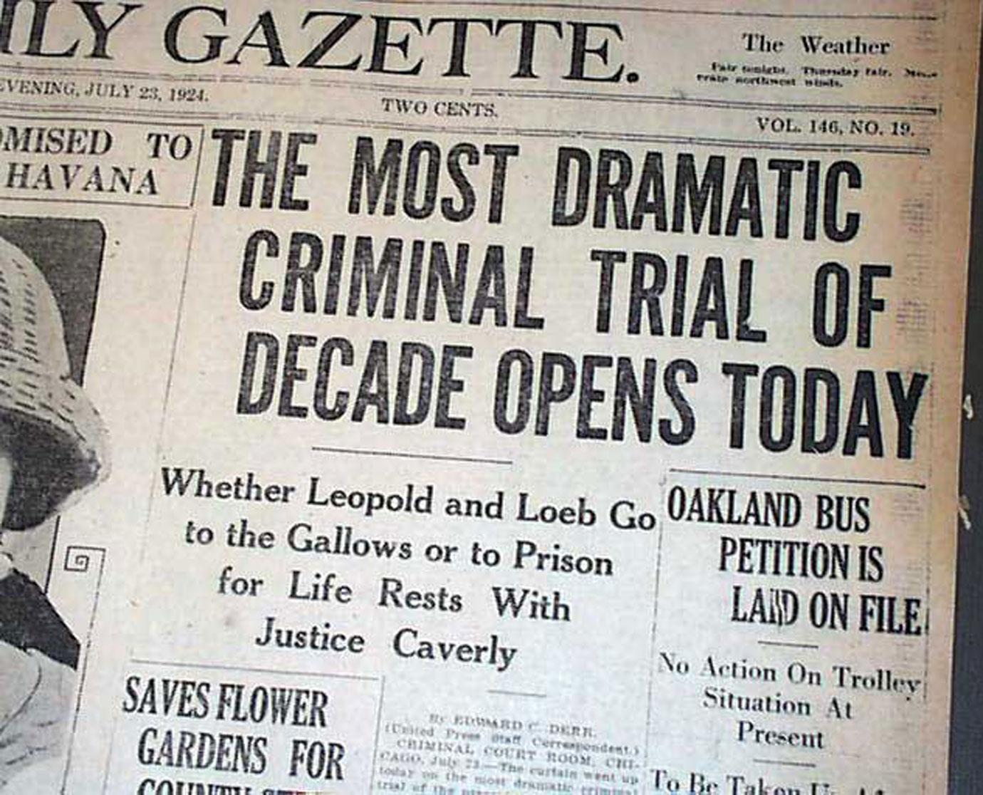 loeb leopold trial look case century chicago