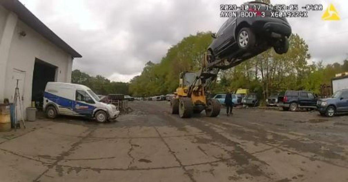 Forklift Operator Lifts Suspected Car Thief 20 Feet in Air