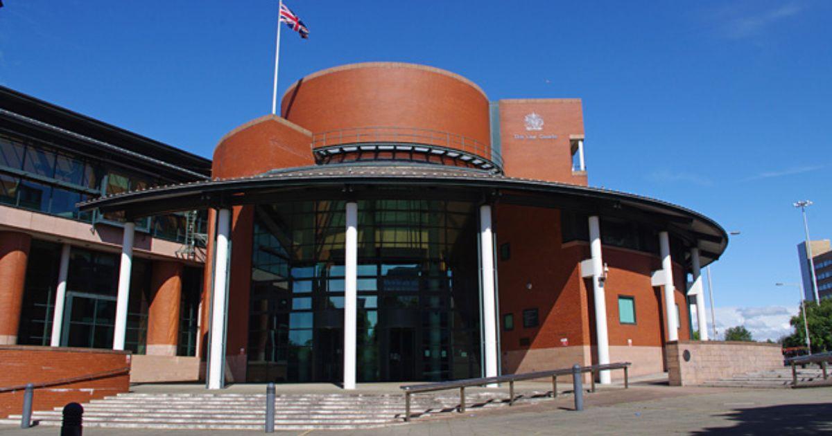Exterior of Preston Crown Court building in Lancashire, UK.