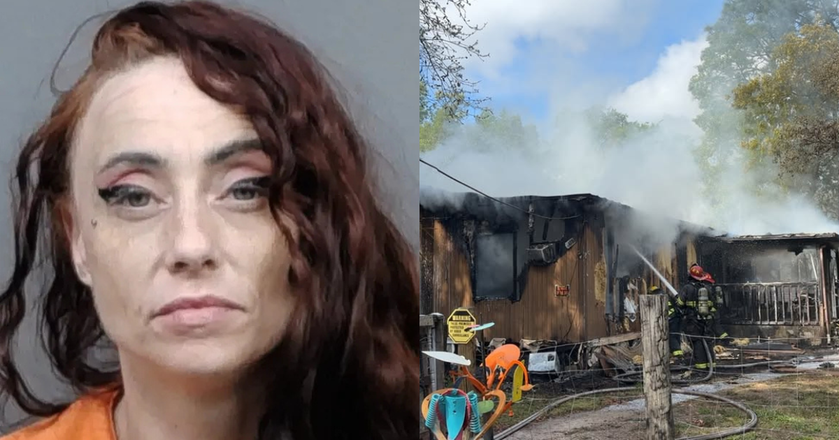 Firefighters respond to a residential house fire in Homosassa, Florida.
