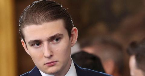 Barron Trump seen at a public event as reports emerge he alerted police after witnessing an assault on a video call